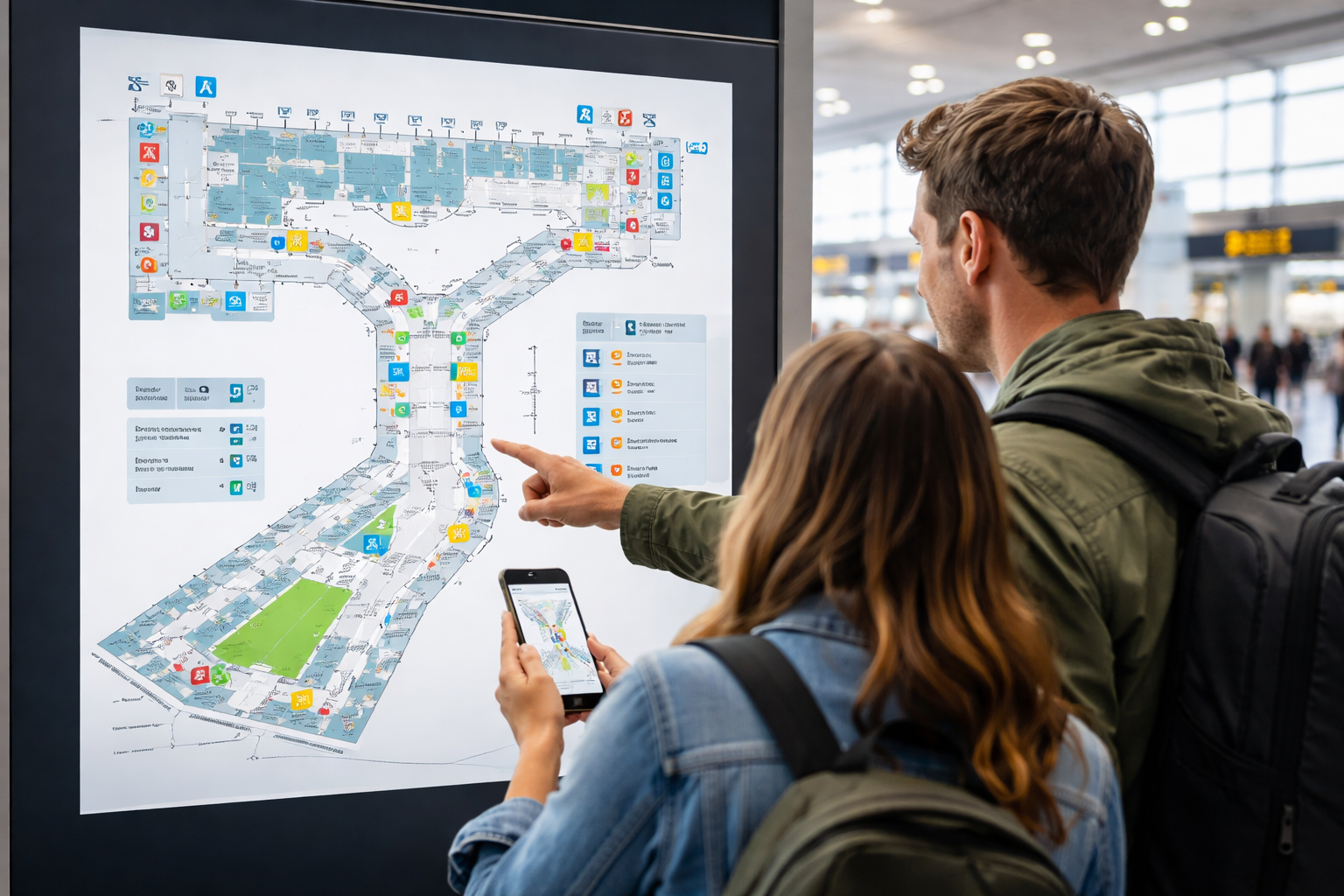 How to read an airport map and plan a low-walking route (terminals, gates, and transfers)