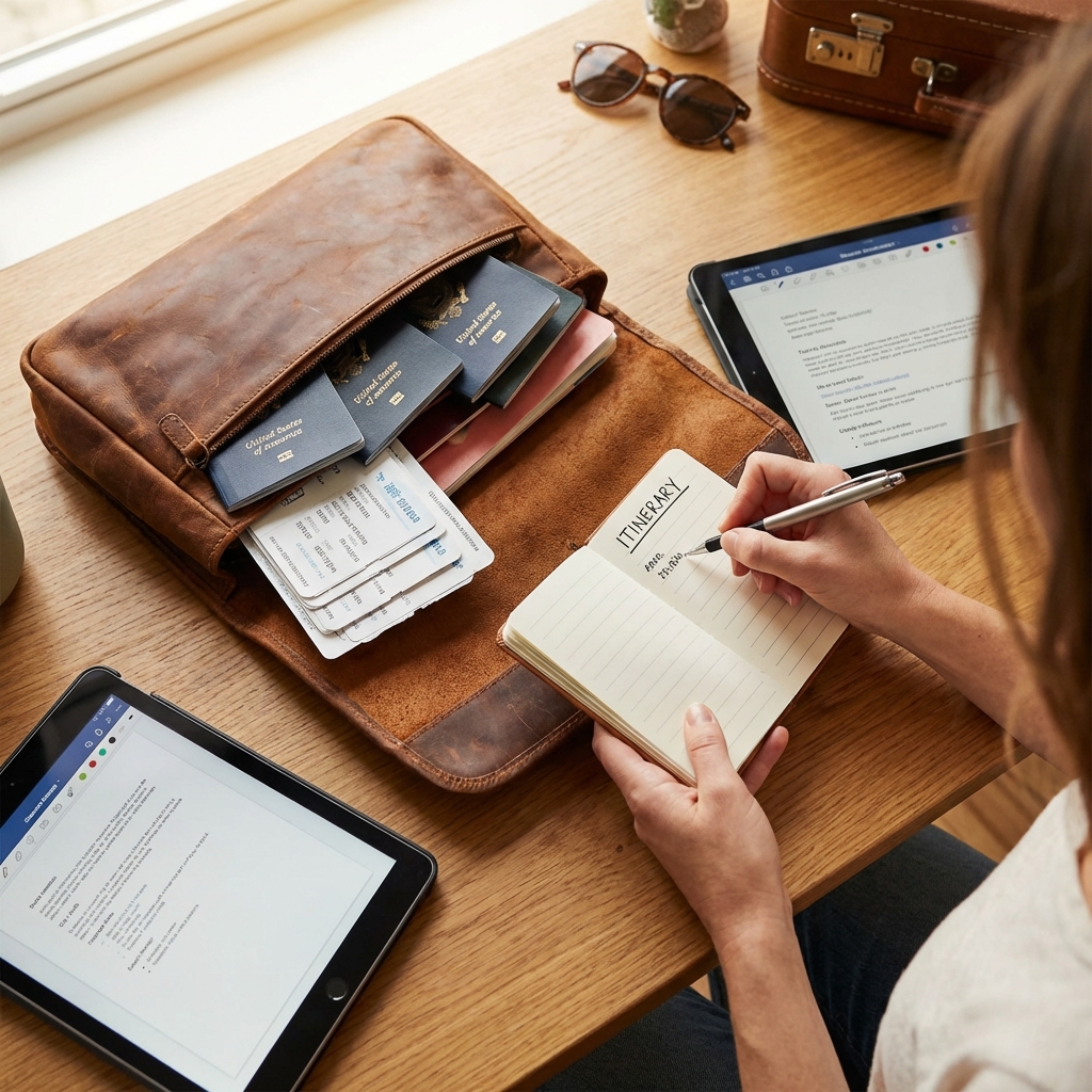 How to keep your travel day organized when you’re the family ‘trip manager’ (shared itineraries, backups, communication)
