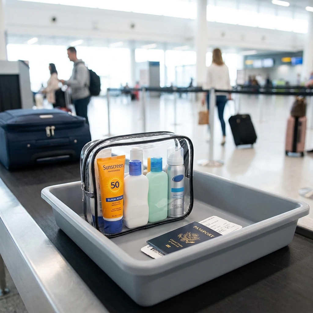 How to travel with sunscreen and summer skincare in carry-ons (TSA-friendly, leak-proof)