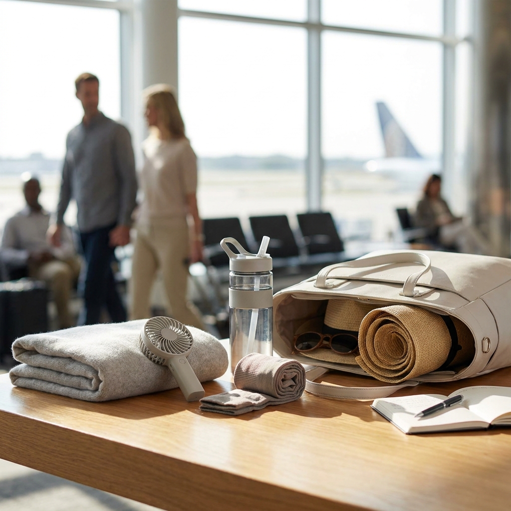 Summer heat travel comfort: how to manage hot airports, warm arrivals, and cold cabins (comfort planning, not medical advice)
