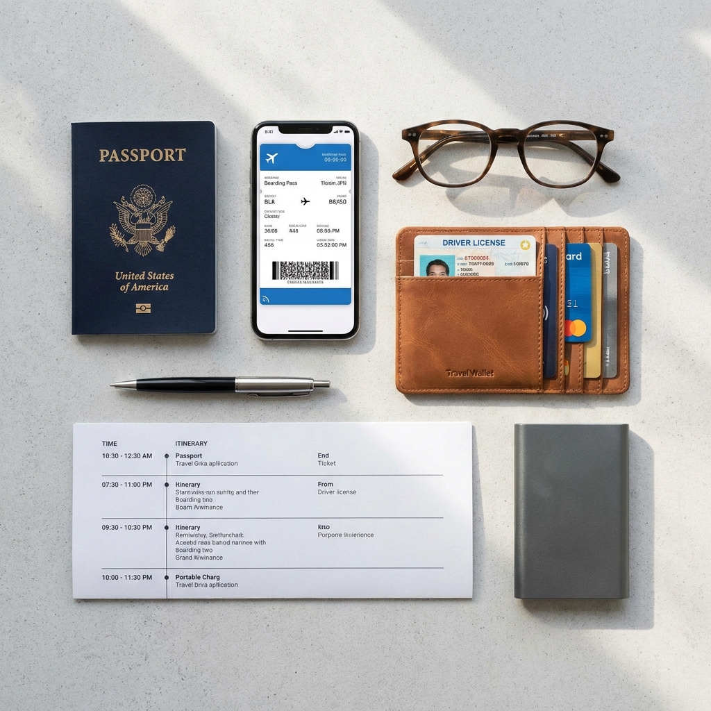 Travel documents at the airport: a simple system for IDs, boarding passes, and backups (digital + paper)