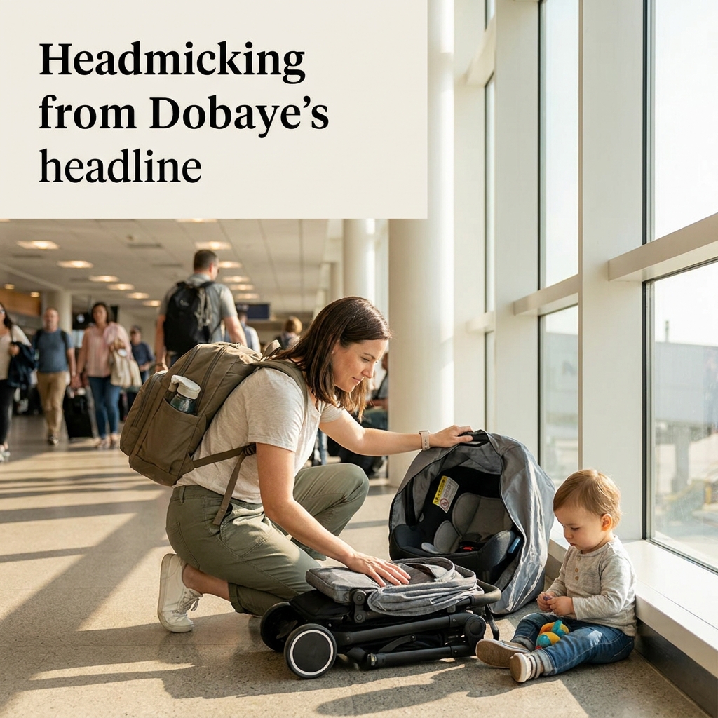 Flying with a baby or toddler in summer: stroller/car seat logistics, TSA screening, and gate-check plan