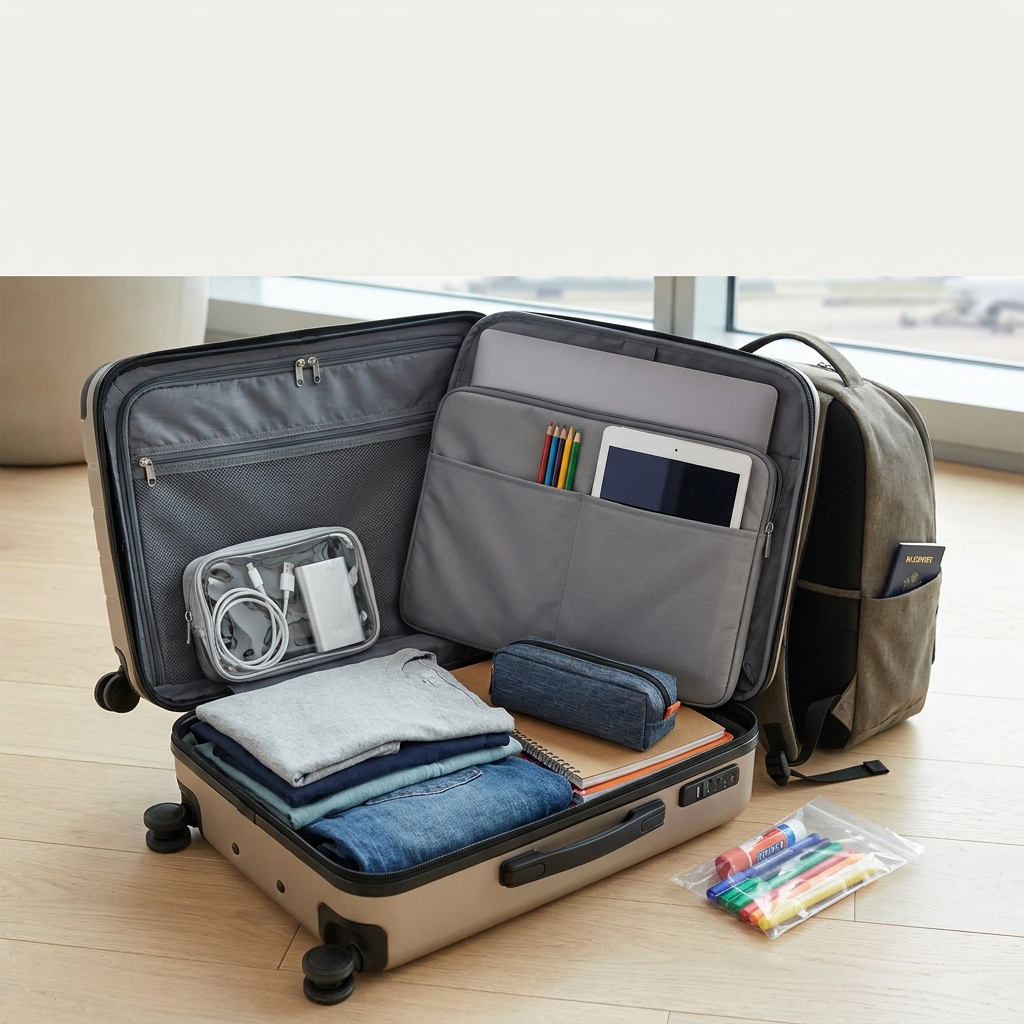 Flying with school supplies and tech: a TSA/FAA-friendly late-summer packing guide (back-to-school travel)