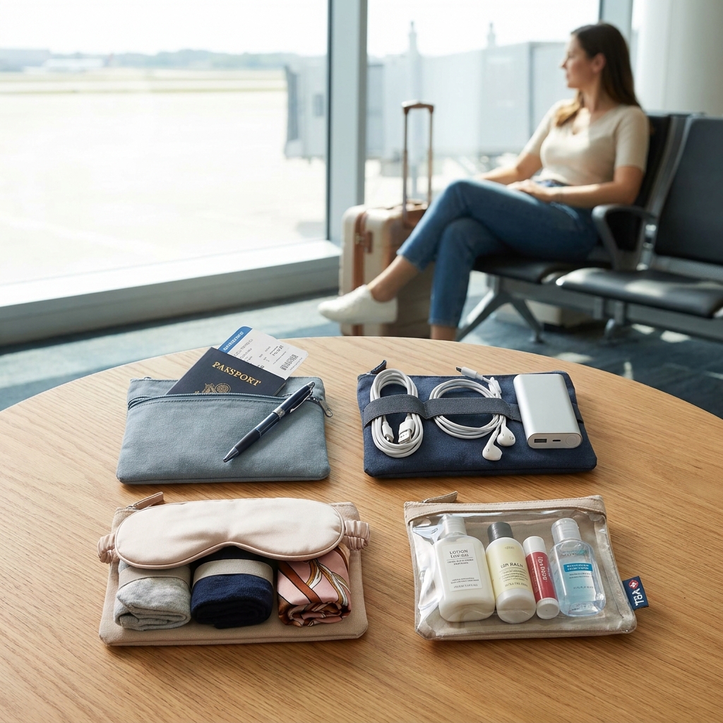 Build a reusable travel-day kit for summer (and beyond): the pouch system that makes airports easier