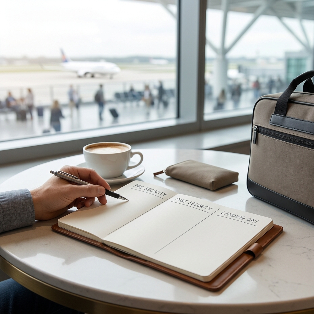 Create your personal airport routine: a step-by-step script for smoother travel (before, during, after security)
