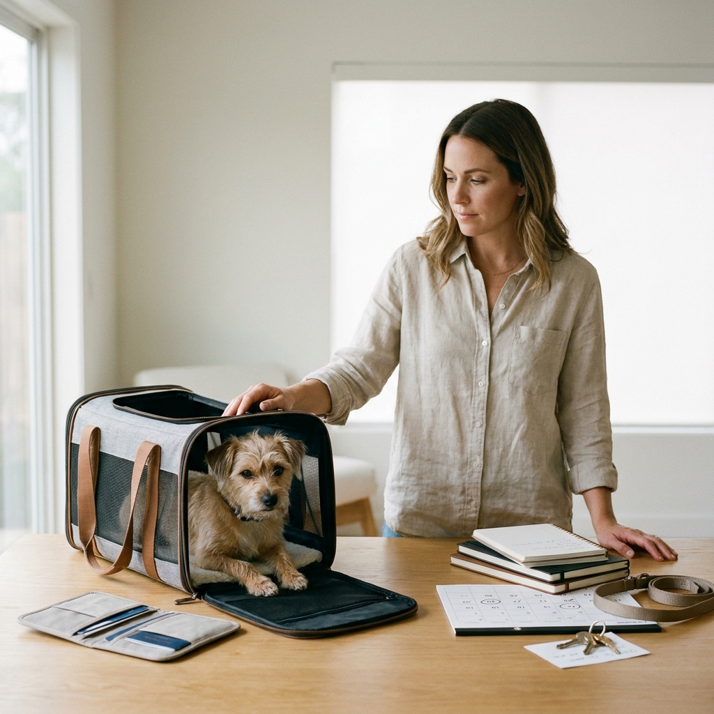 Flying with a pet (or arranging pet care while you fly): a calm, practical checklist (not veterinary advice)